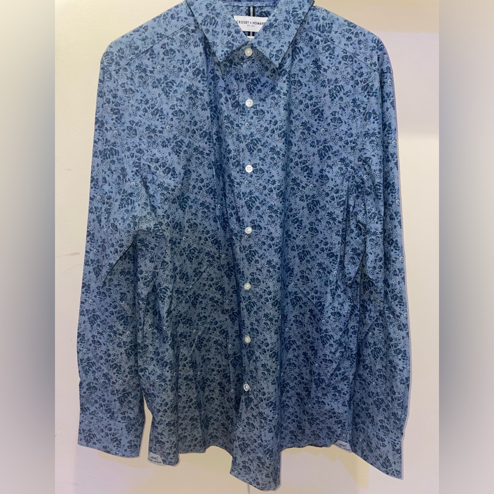 Men's Blue Floral Shirt